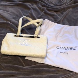 White Chanel bag
